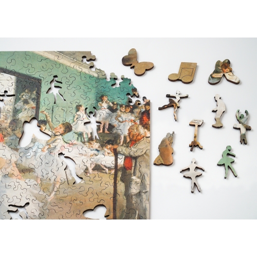 Drewniane puzzle A4 Edgar Degas "Lekcja tańca" 175 el.